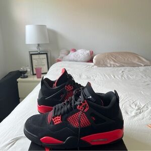 Nike Air Jordan 4 Retro Black Red Sneakers